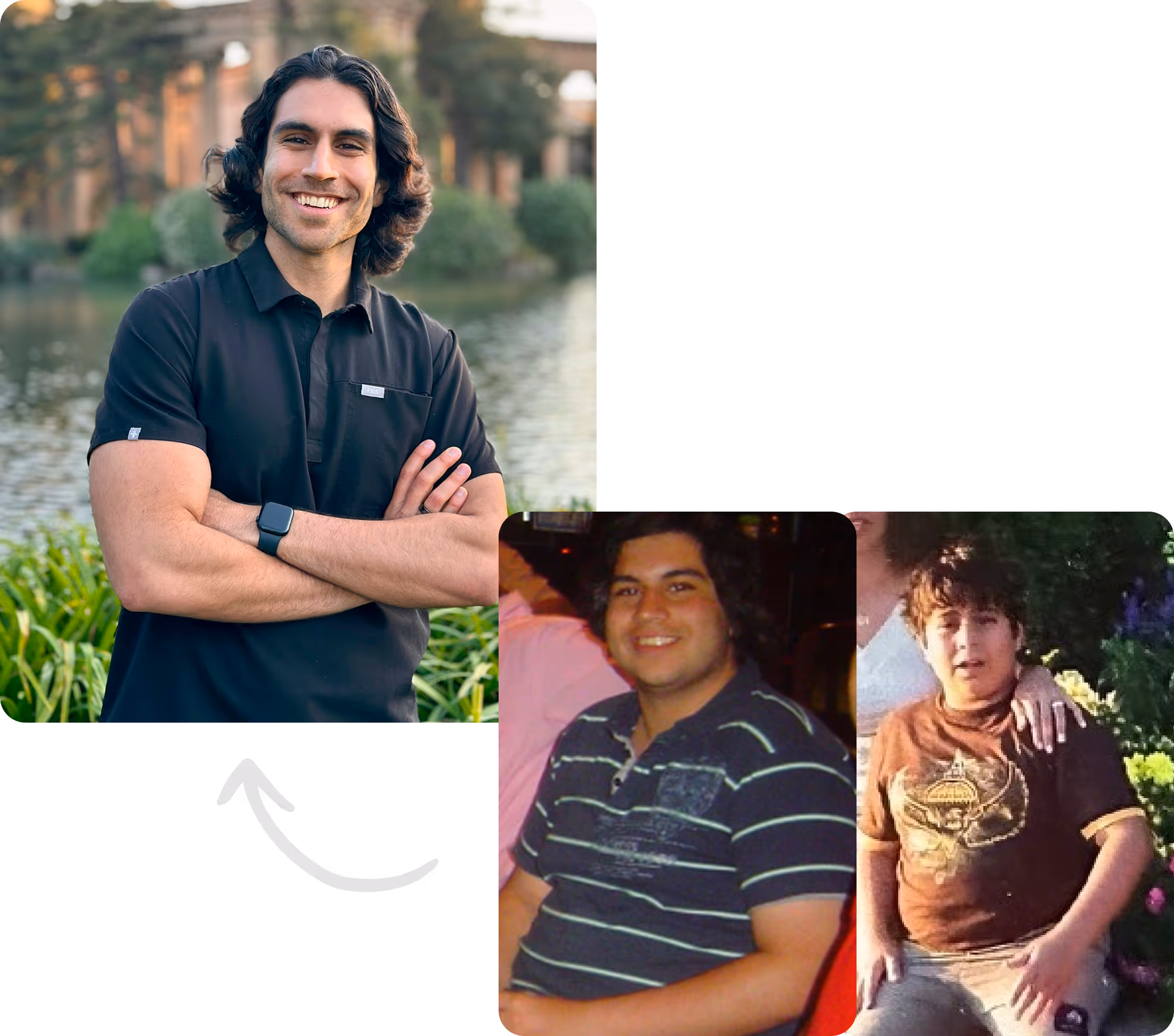 Before and after weight loss transformation