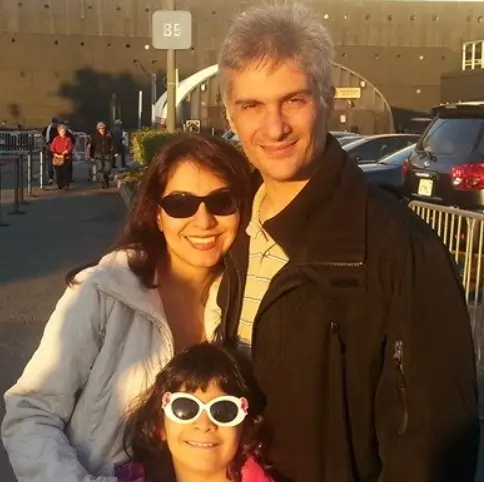 Family outdoors in sunshine