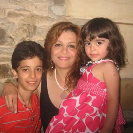 Smiling family portrait